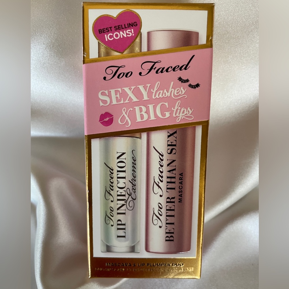 Too Faced, Mascara & Lip Plumper Duo, Travel Size. New